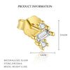 S925 Sterling Silver Geometric Zirconia Earrings For Women