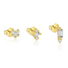 S925 Sterling Silver Geometric Zirconia Earrings For Women