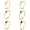 S925 Sterling Silver Geometric Zirconium Electroplated Ring For Women