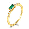 S925 Sterling Silver Geometric Zirconium Electroplated Ring For Women