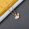 S925 Sterling Silver Ginkgo Leaf Necklace With Fan Shaped Pendant Electroplated Cross Chain For Women