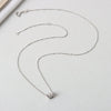 S925 Sterling Silver Gold Color Electroplated Barbell Pendant Necklace With Cross Chain Simple Trendy Clavicle Chain