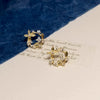 S925 Sterling Silver Gold Hollow Wreath Flower Stud Earrings Delicate Plant Floral Design For Women With Fine Craftsmanship