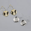 S925 Sterling Silver Gold Tone Geometric Circle Earrings Simple Electroplated Hoop Earrings