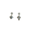 S925 Sterling Silver Goldplated Geometric Zirconia Earrings Light Luxury Style
