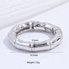 S925 Sterling Silver Handmade Heart Connection Buckle For Bracelet Necklace With Stripes And Electroplating
