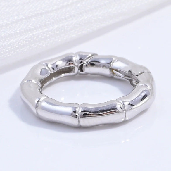 S925 Sterling Silver Handmade Heart Connection Buckle For Bracelet Necklace With Stripes And Electroplating