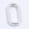 S925 Sterling Silver Handmade Heart Connection Buckle For Bracelet Necklace With Stripes And Electroplating