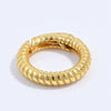S925 Sterling Silver Handmade Heart Connection Buckle For Bracelet Necklace With Stripes And Electroplating