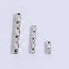 S925 Sterling Silver Handmade Straight Tube Beaded Bracelet Necklace Accessories With Electroplating