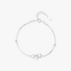 S925 Sterling Silver Heart Bracelet Women's Normcore Cold Style Electroplated