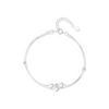S925 Sterling Silver Heart Bracelet Women's Normcore Cold Style Electroplated