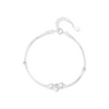 S925 Sterling Silver Heart Bracelet Women's Normcore Cold Style Electroplated