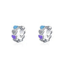 S925 Sterling Silver Heart Enamel Color Niche Design Ring With Dripping Glue Treatment For Women's Light Luxury Small Fresh Jewelry Set With Love Water Drops Bell Pattern