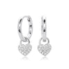 S925 Sterling Silver Heart Geometric Pattern Earrings