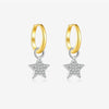 S925 Sterling Silver Heart Pendant Earrings Microinlaid Zirconium Electroplated Platinum 18K Gold Fashionable
