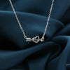 S925 Sterling Silver Heart Pendant Necklace For Women Electroplated Sweet Minimal Clavicle Chain With Cross Chain Design