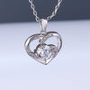 S925 Sterling Silver Heart Pendant Necklace For Women With Cross Chain Electroplated Versatile Minimalist Fine Jewelry