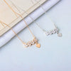 S925 Sterling Silver Heart Pendant Necklace With Zircon Electroplated Cross Chain Light Luxury Clavicle Necklace For Women