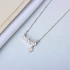 S925 Sterling Silver Heart Pendant Necklace With Zircon Electroplated Cross Chain Light Luxury Clavicle Necklace For Women