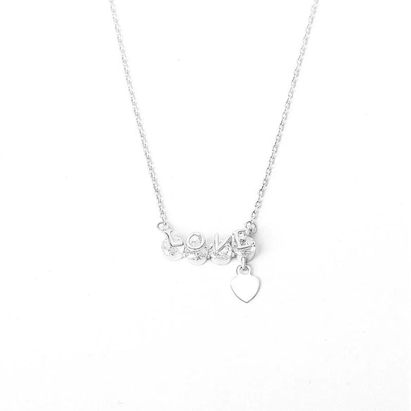 S925 Sterling Silver Heart Pendant Necklace With Zircon Electroplated Cross Chain Light Luxury Clavicle Necklace For Women
