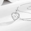 S925 Sterling Silver Heart Shape Clavicle Necklace Elegant Style