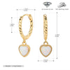S925 Sterling Silver Heart Shape Love Earrings For Women Light Luxury Fashion Jewelry