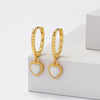 S925 Sterling Silver Heart Shape Love Earrings For Women Light Luxury Fashion Jewelry