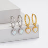 S925 Sterling Silver Heart Shape Love Earrings For Women Light Luxury Fashion Jewelry