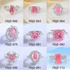 S925 Sterling Silver Heart Shape Pink Zircon Inlaid Women's Ring
