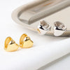 S925 Sterling Silver Heart Shape Stud Earrings Minimalist Niche Design Elegant Fashion Earrings For Women