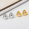 S925 Sterling Silver Heart Shape Stud Earrings Minimalist Niche Design Elegant Fashion Earrings For Women