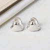 S925 Sterling Silver Heart Shape Stud Earrings Minimalist Niche Design Elegant Fashion Earrings For Women