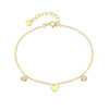 S925 Sterling Silver Heart Shape Zircon Women's Bracelet
