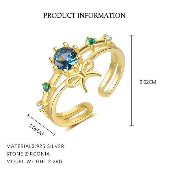 S925 Sterling Silver Heart Shape Zirconia Women's Fashion Ring