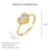 S925 Sterling Silver Heart Shape Zirconia Women's Fashion Ring