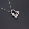 S925 Sterling Silver Heart Shaped Beaded Necklace With Box Chain Elegant Electroplated Pendant Clavicle Chain For Women
