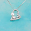 S925 Sterling Silver Heart Shaped Beaded Necklace With Box Chain Elegant Electroplated Pendant Clavicle Chain For Women
