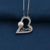 S925 Sterling Silver Heart Shaped Beaded Necklace With Box Chain Elegant Electroplated Pendant Clavicle Chain For Women