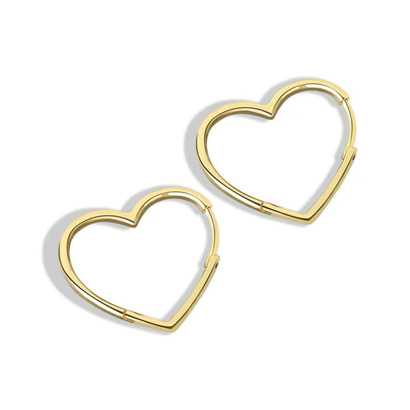 S925 Sterling Silver Heart Shaped Earrings For Women Minimalist Cold Style Fine Silver Earrings Wholesale