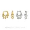 S925 Sterling Silver Heart Shaped Earrings French Retro Style