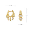 S925 Sterling Silver Heart Shaped Earrings French Retro Style