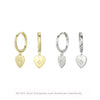 S925 Sterling Silver Heart Shaped Electroplated Trendy Women's Earrings