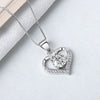 S925 Sterling Silver Heart Shaped Pendant Necklace With Mixed Gem Inlay Electroplated Simple Trendy Clavicle Chain For Women
