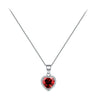 S925 Sterling Silver Heart Shaped Zircon Micro Inlay Necklace With Box Chain For Women