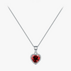 S925 Sterling Silver Heart Shaped Zircon Micro Inlay Necklace With Box Chain For Women