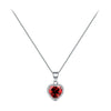 S925 Sterling Silver Heart Shaped Zircon Micro Inlay Necklace With Box Chain For Women