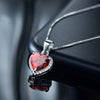 S925 Sterling Silver Heart Shaped Zircon Micro Inlay Necklace With Box Chain For Women