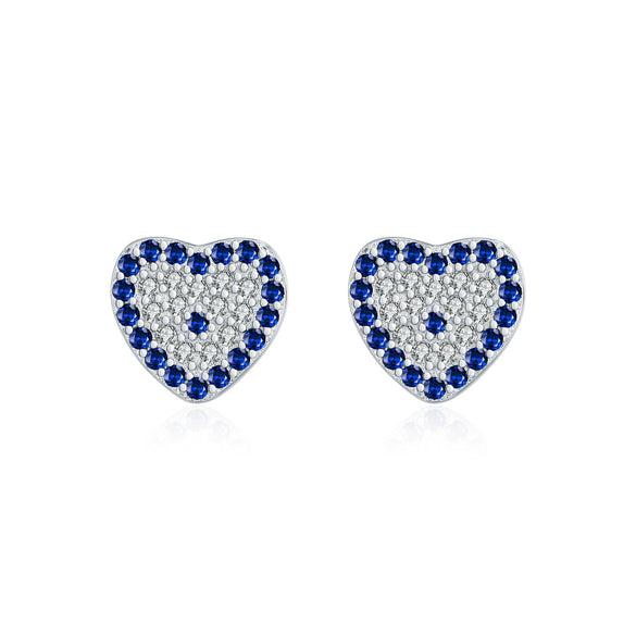 S925 Sterling Silver Heartshaped Diamond Earrings For Women Electroplated Light Luxury Design