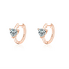 S925 Sterling Silver Heartshaped Earrings Set With Precious Stones For Women